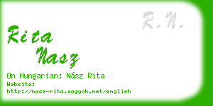rita nasz business card